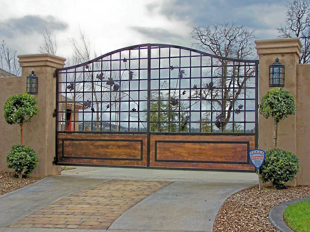 wrought iron driveway gate corona